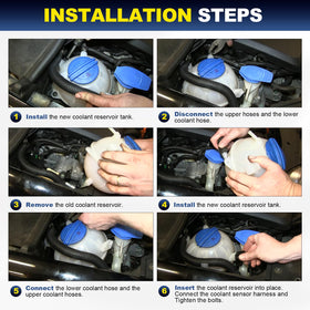 YEHERIT translucent reservoir showing coolant level visibility for faster checks