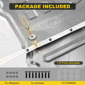 YEHERIT skid plate mounted under Tesla demonstrating underbody protection