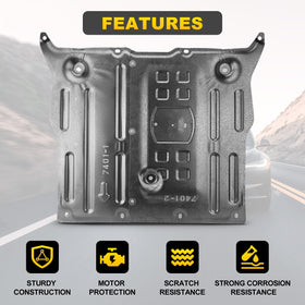 YEHERIT skid plate next to ruler showing scale and precise fitment