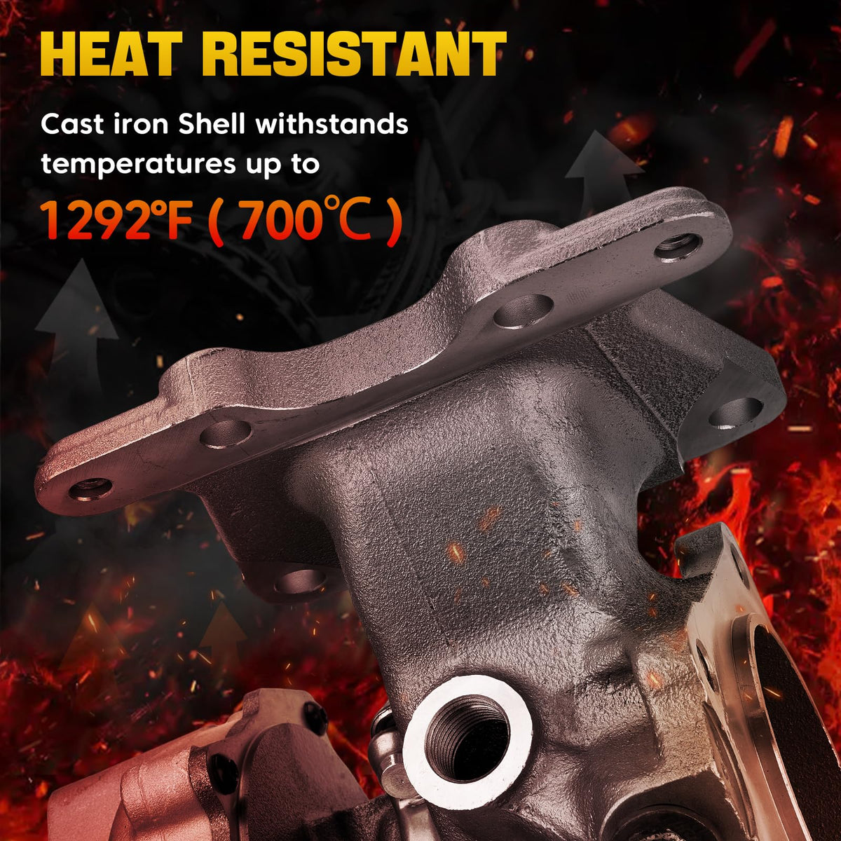 YEHERIT turbine housing surface showing durable iron construction benefit