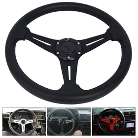 YEHICY close-up of PU leather rim for enhanced grip comfort