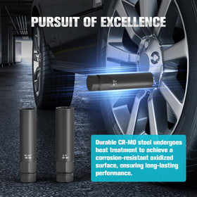 YEKEPRO sockets lined up displaying included sizes for compatibility