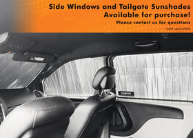 YelloPro Auto dashboard heat comparison graphic illustrating cooler cabin temperatures