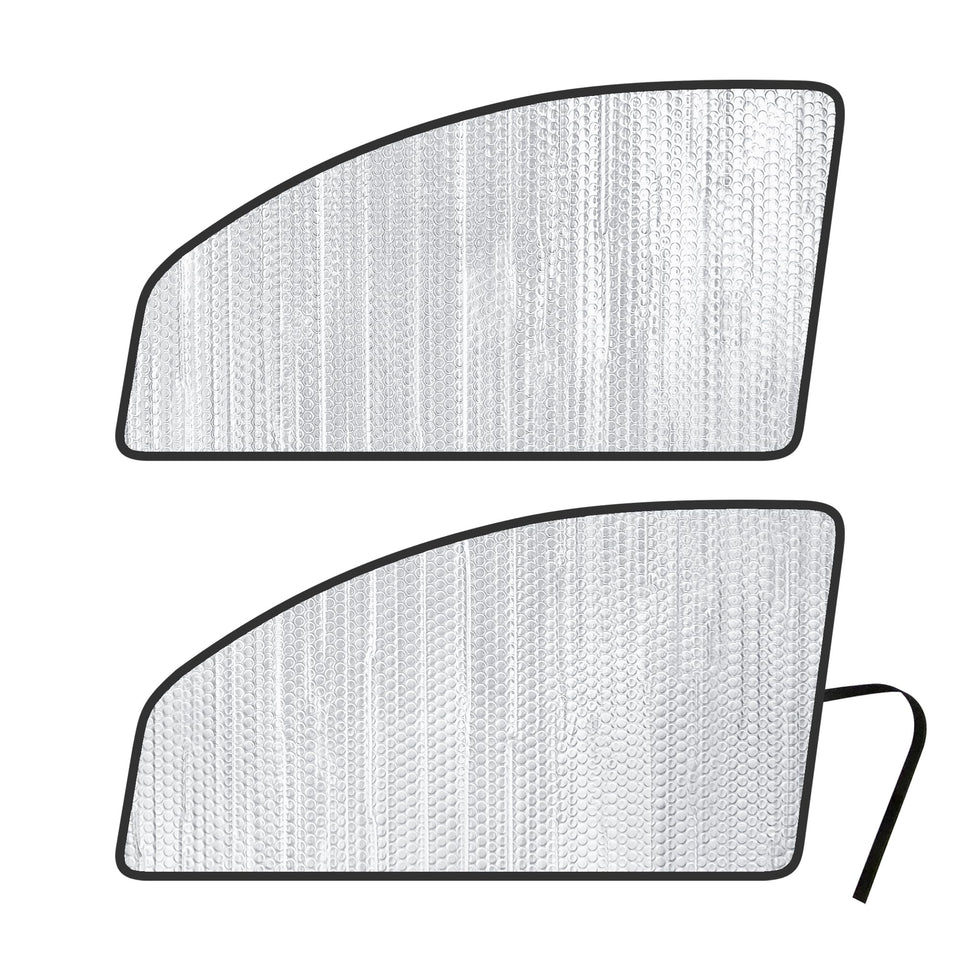 YelloPro Auto front packaging showing two custom-fit sunshades and benefits