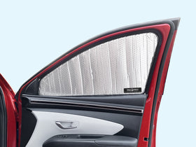 YelloPro Auto installed passenger-side shade reducing cabin sunlight