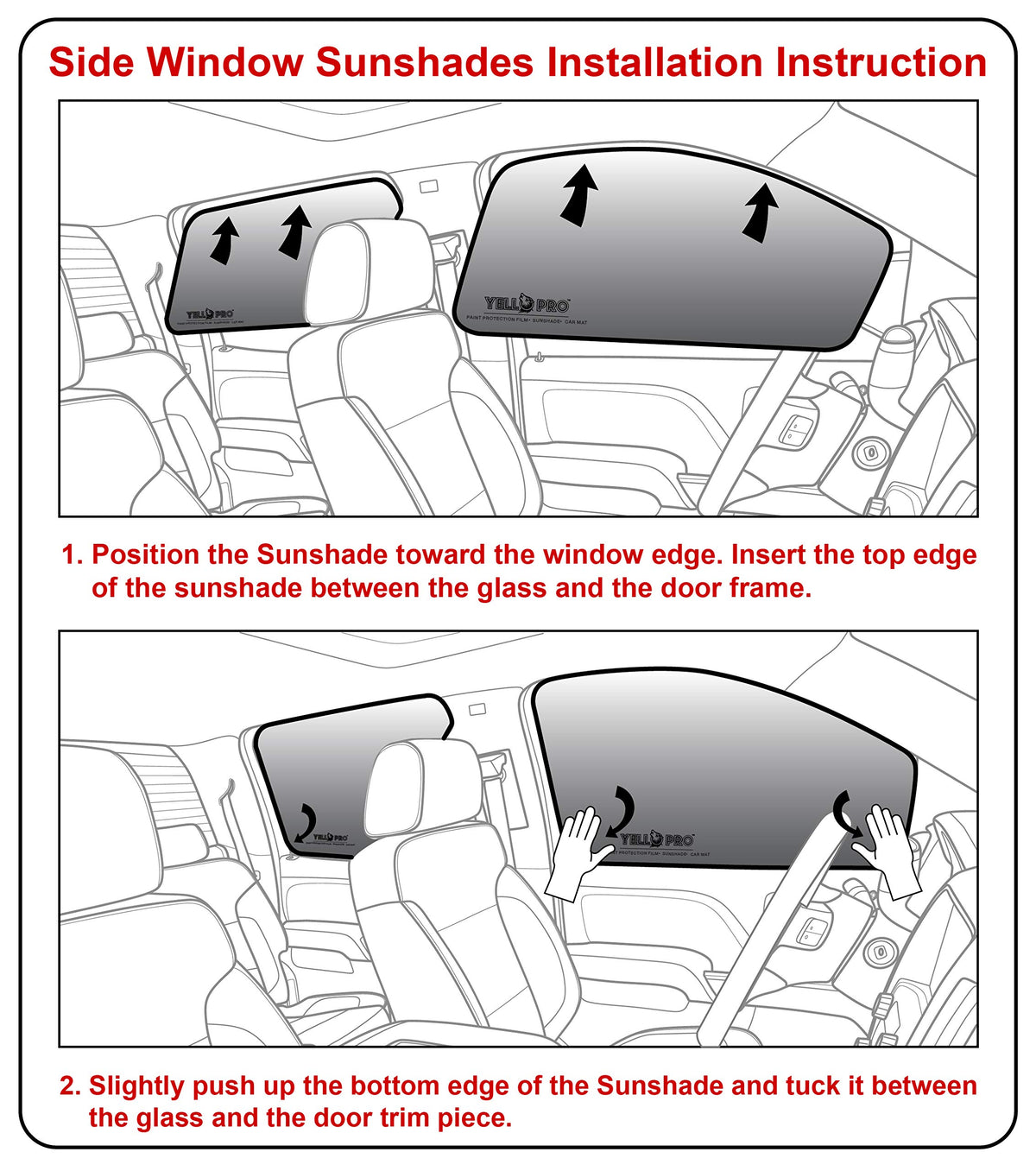 YelloPro Auto van parked with shades installed illustrating cooler interior
