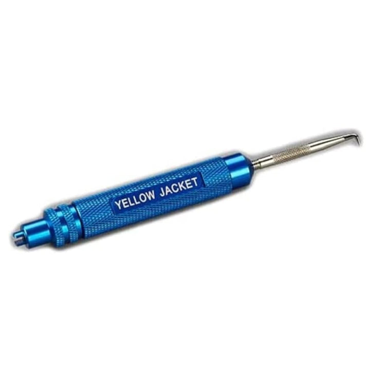 Yellow Jacket 19047 front profile showing sharp angled tip for precise gasket removal
