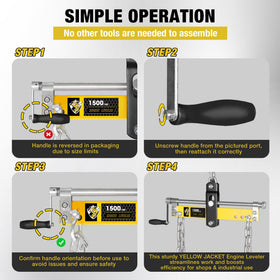 YELLOW JACKET four 14-inch chains and L-brackets included for versatile attachments