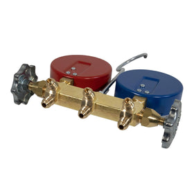 Yellow Jacket manifold in use with HVAC technician demonstrating precise service control