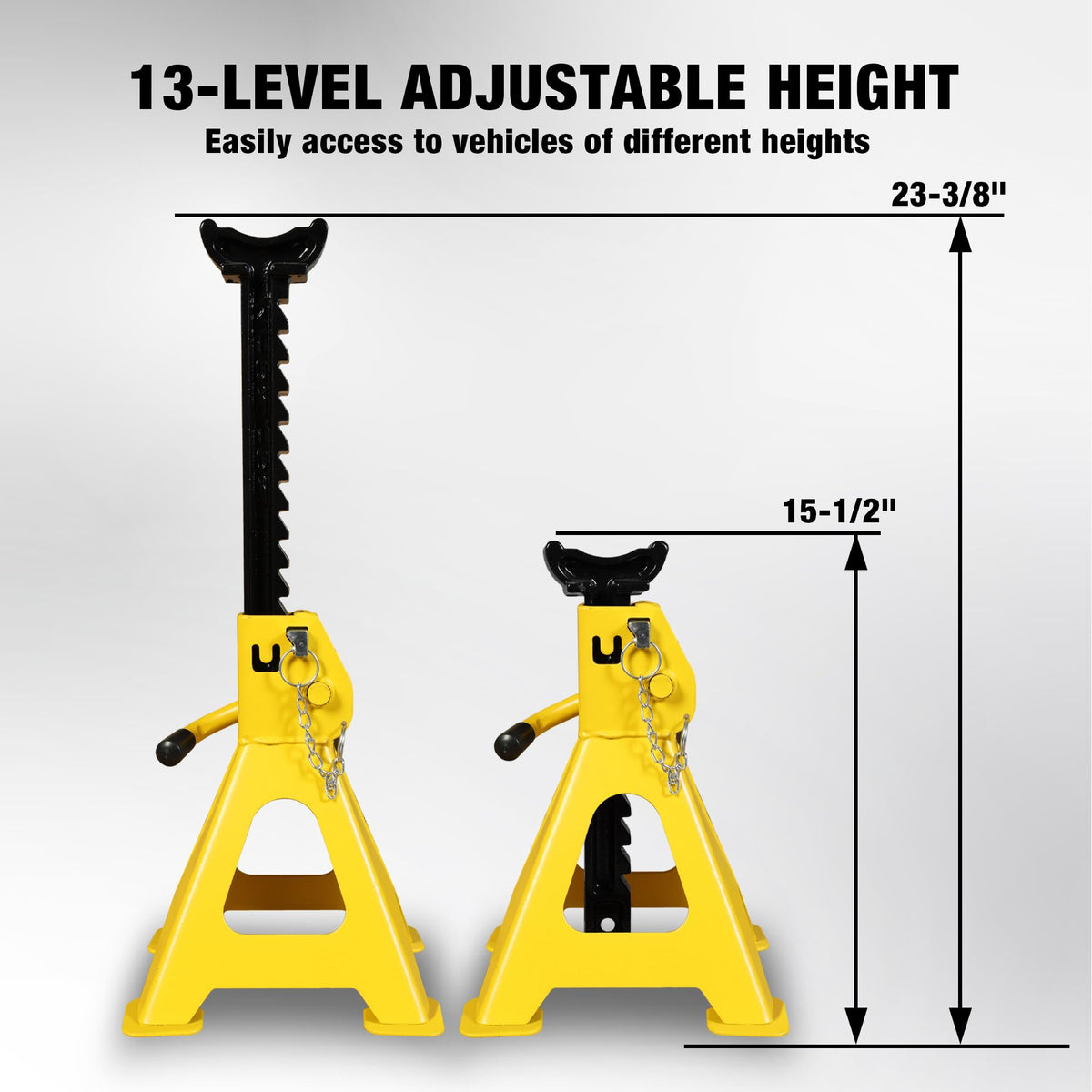 YELLOW JACKET scale comparison with tape measure showing size and capacity clarity