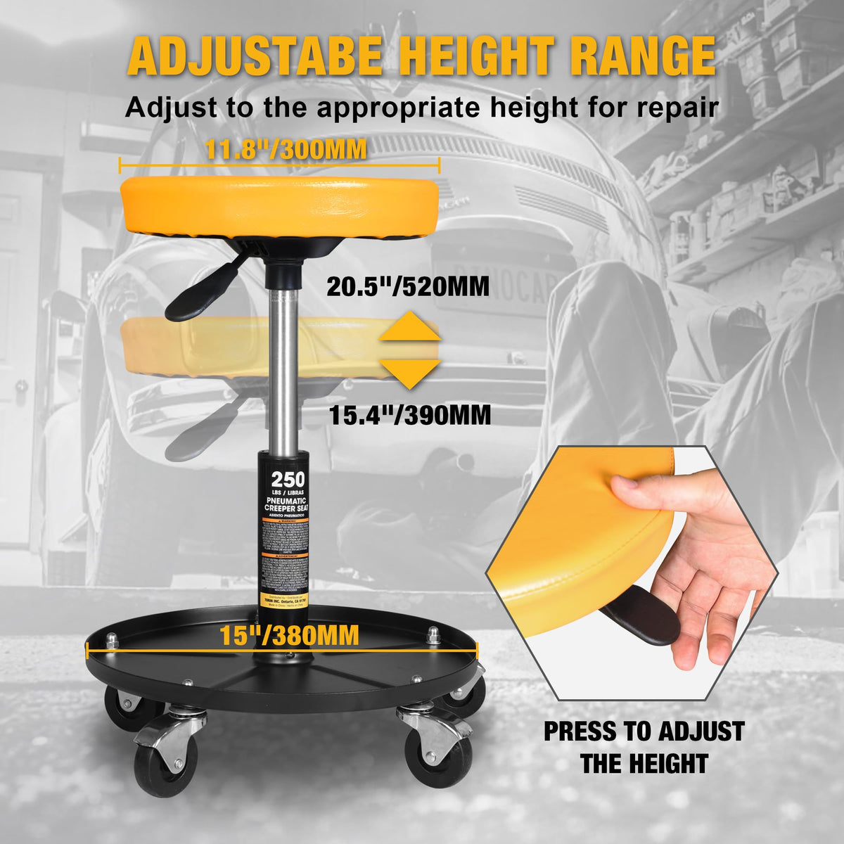 YELLOW JACKET tool tray detail displaying organized tool access for faster repairs