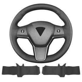 Yeolpise installed steering wheel in Tesla interior showing upgraded aesthetic