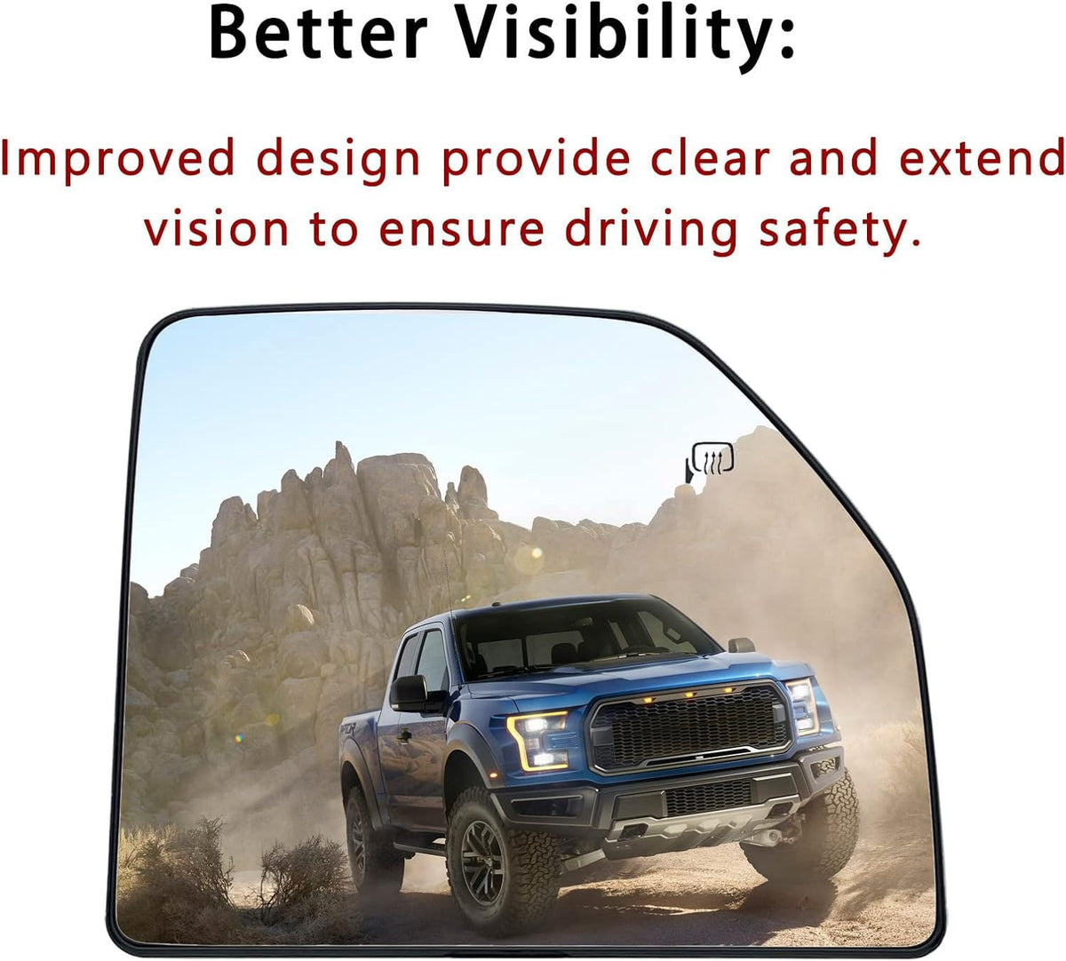 Yeparie rear ABS backing plate view showing durable mount and strength benefit