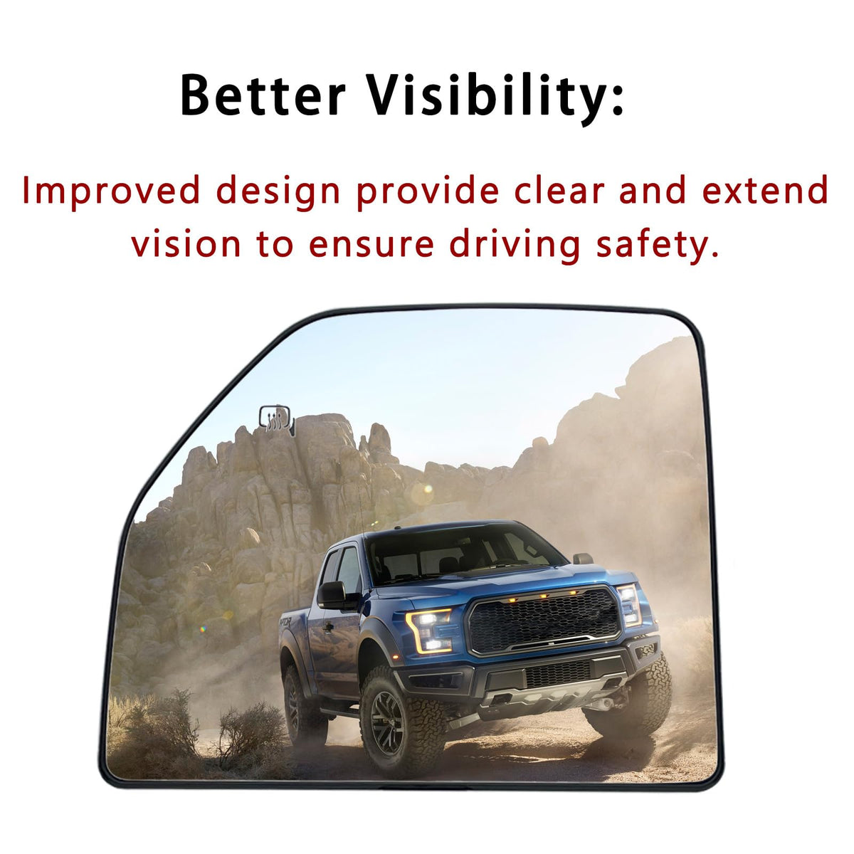 Yeparie backing plate detail showing ABS construction and secure mount benefit