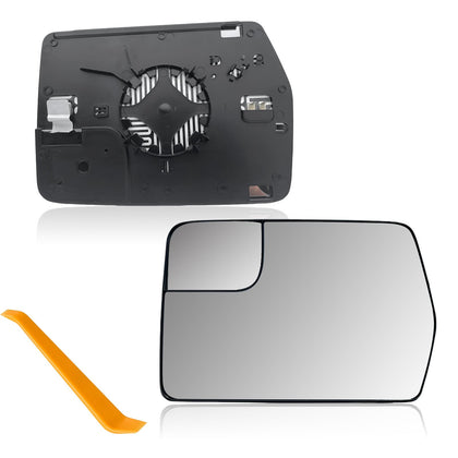 Yeparie driver-side mirror front view showing clean replacement and improved visibility