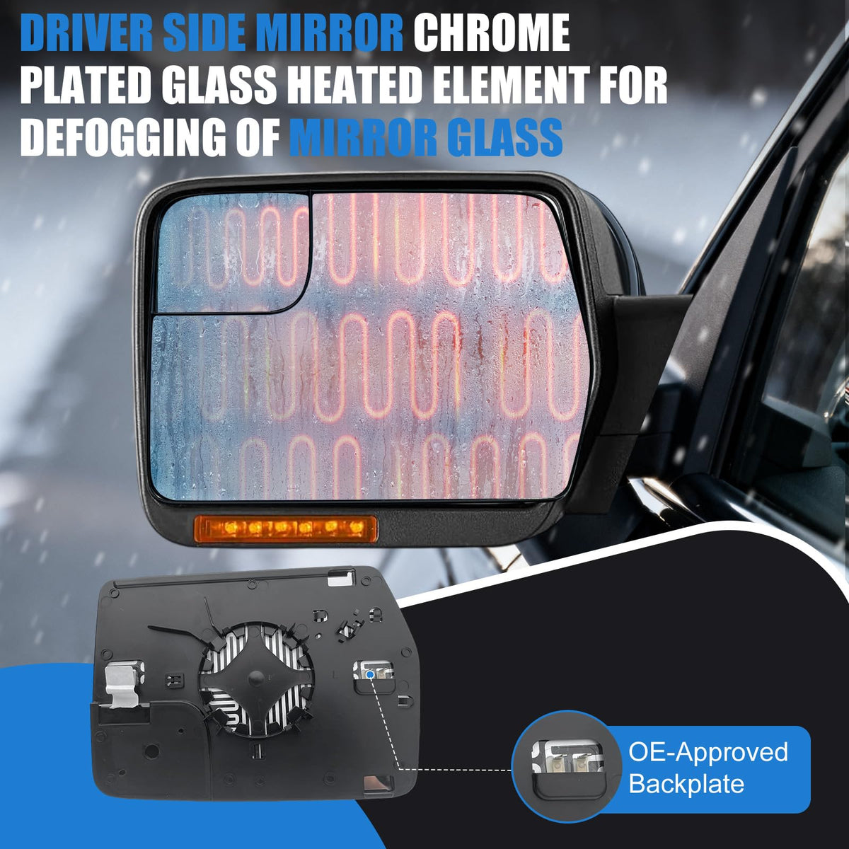 Yeparie heating grid close-up showing embedded defrost element for quick de-icing
