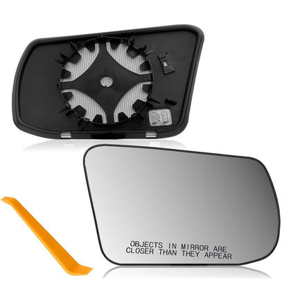 Yeparie passenger mirror front view showing clear glass and chrome finish, restores visibility