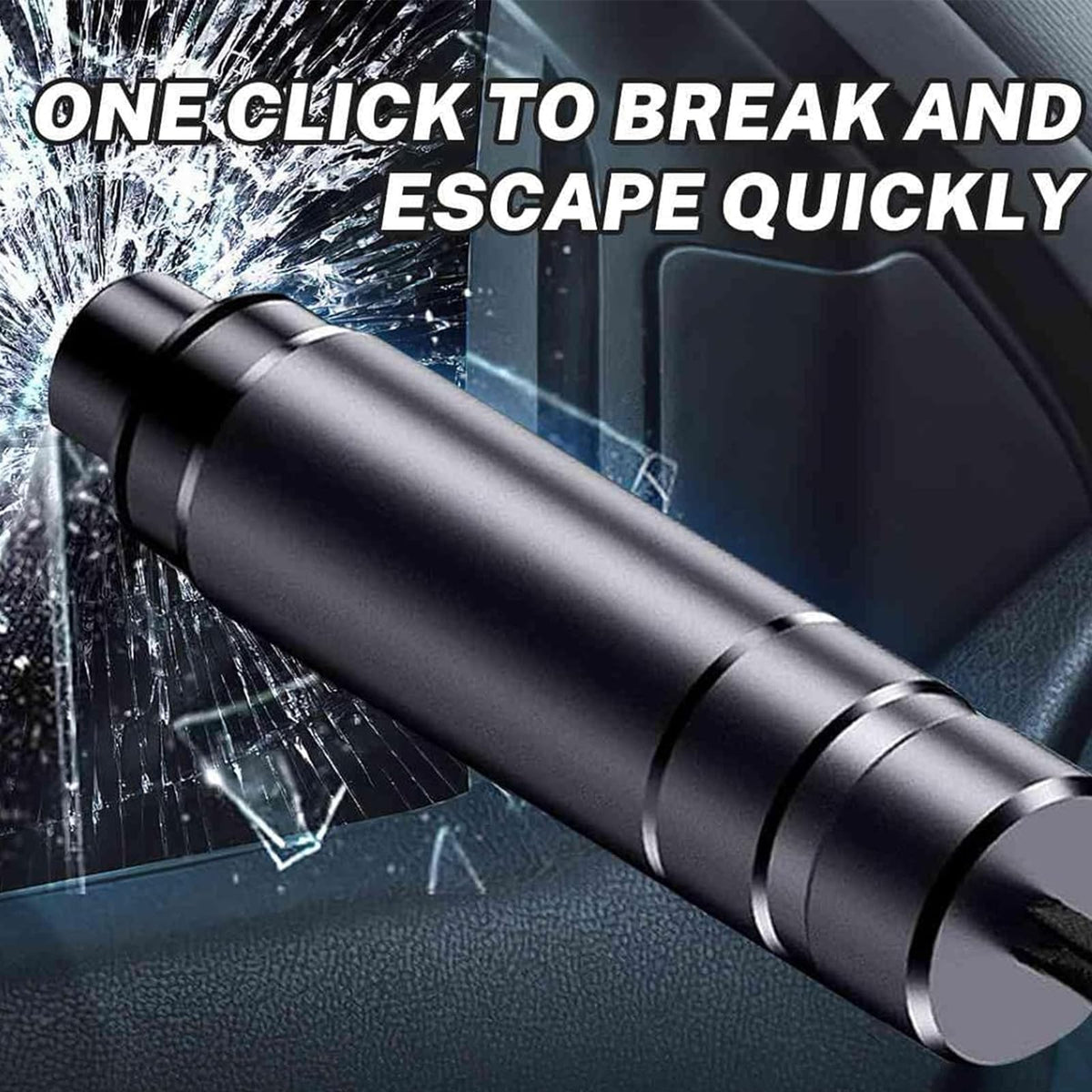Yeria seatbelt cutter closeup demonstrating safe, fast cutting