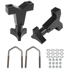 YESHMA front view on bull bar showing secure jack mounting and easy access