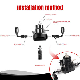 YESHMA regulator mounted on fuel rail demonstrating fitment and practical use
