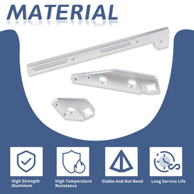 YESHMA bracket installed on cathedral-port sheet-metal intake demonstrating compatibility