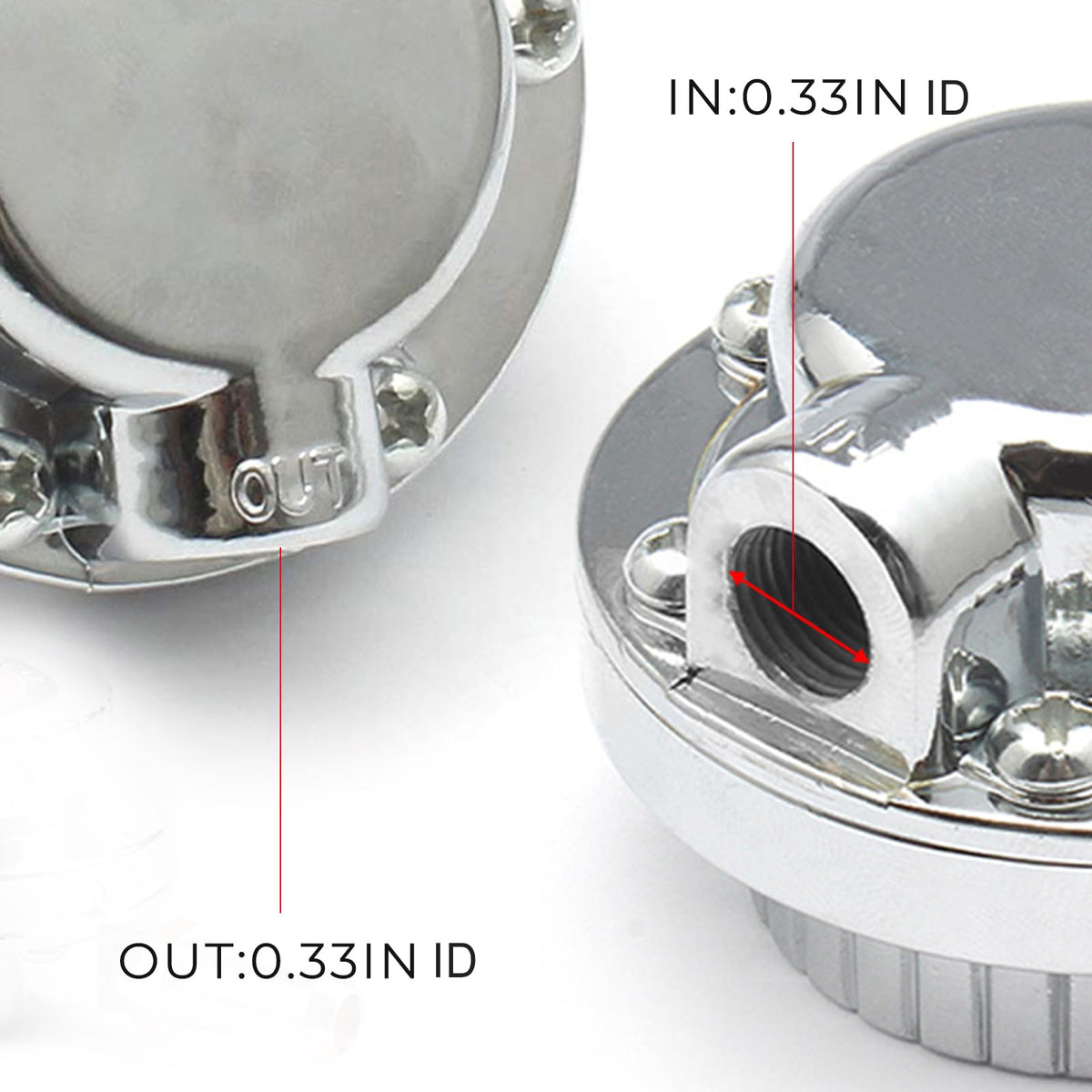 YESHMA kit components laid out including brass adapter for easy installation benefit