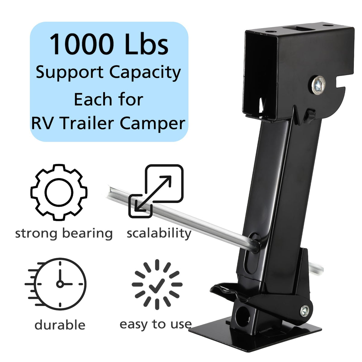 Yesland mounted under camper slide-out providing extra support and safety