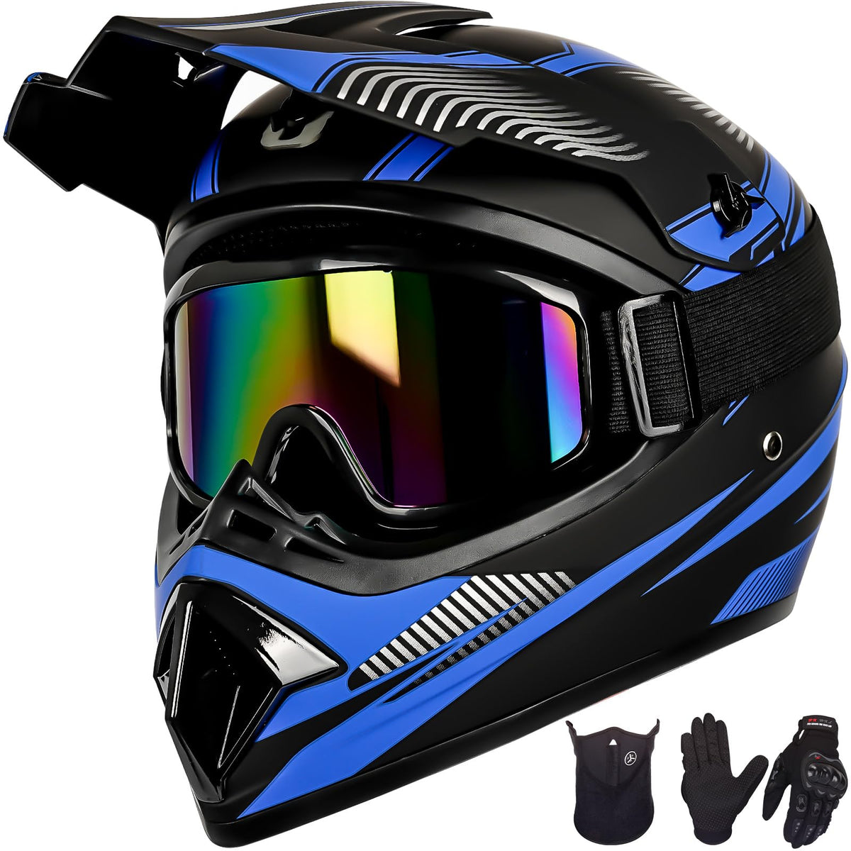 Yesmotor helmet front view showing full-face protection and DOT compliance benefits