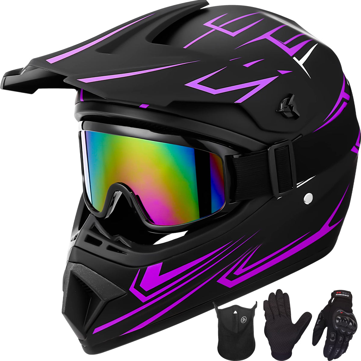 Yesmotor front view helmet showing full-face protection and clear benefit of coverage