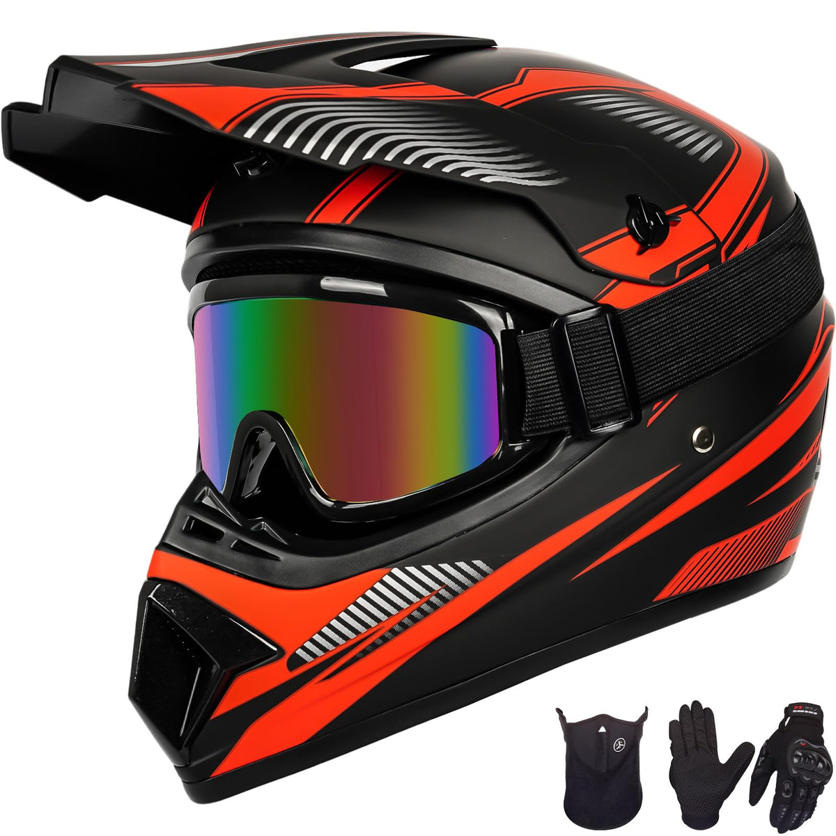 Yesmotor helmet front view showing DOT-certified protection and clear design benefits
