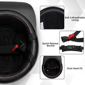 Yesmotor inner liner detail highlighting breathable padding for long-ride comfort