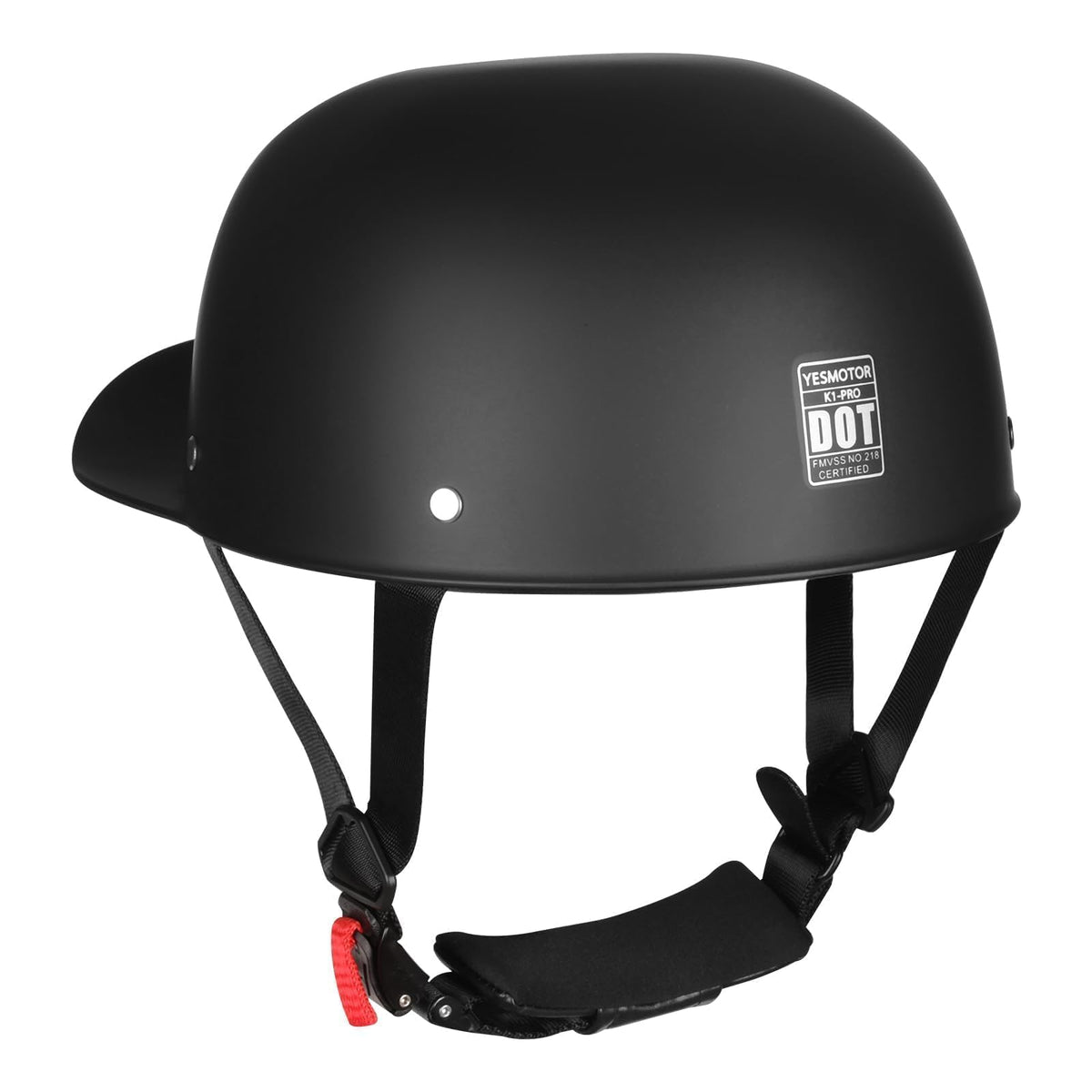 Yesmotor helmet top close-up showing ABS shell texture and durable construction benefit