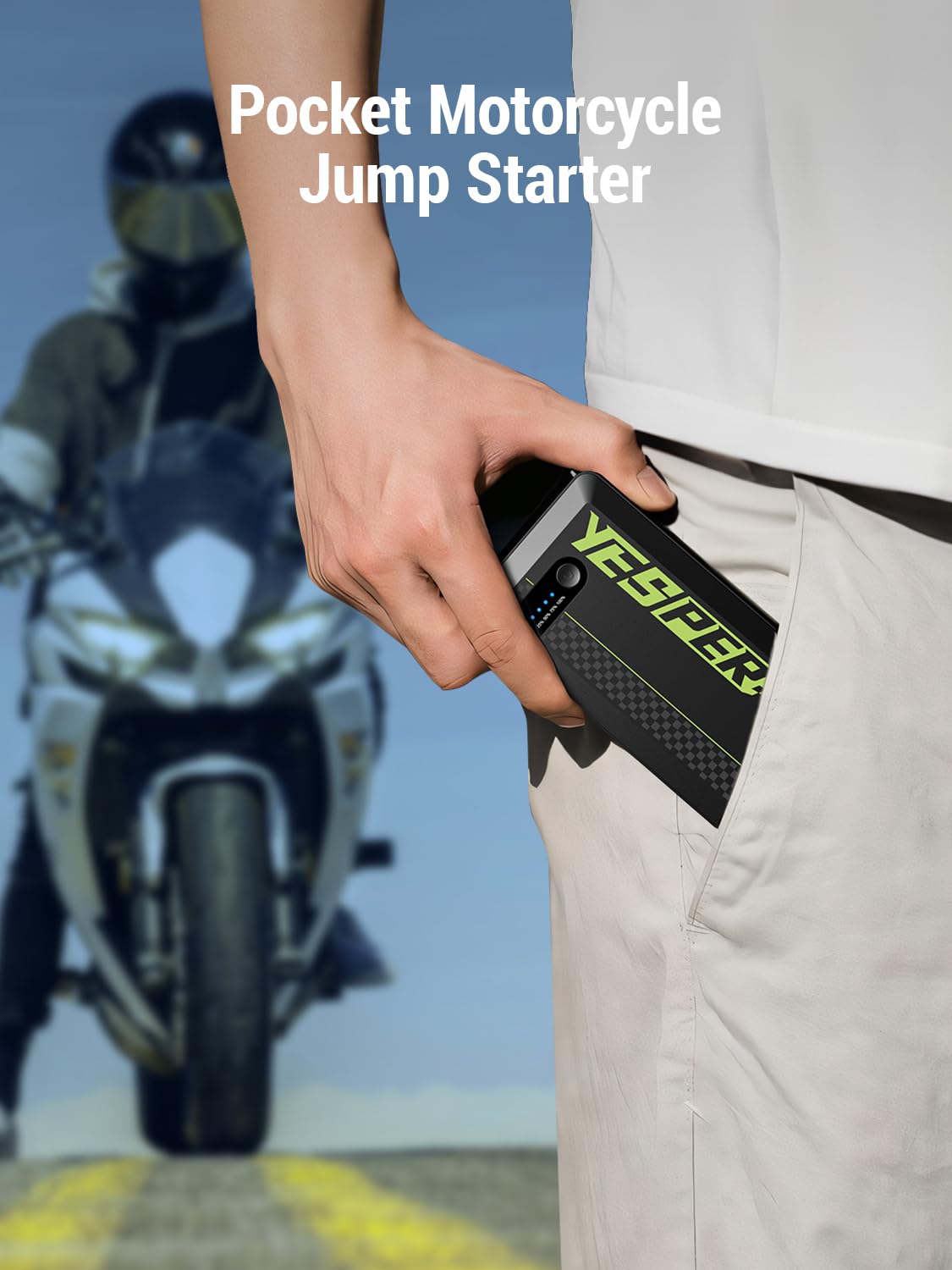 YESPER smart jumper clamps with BOOST button showing safe connection feature