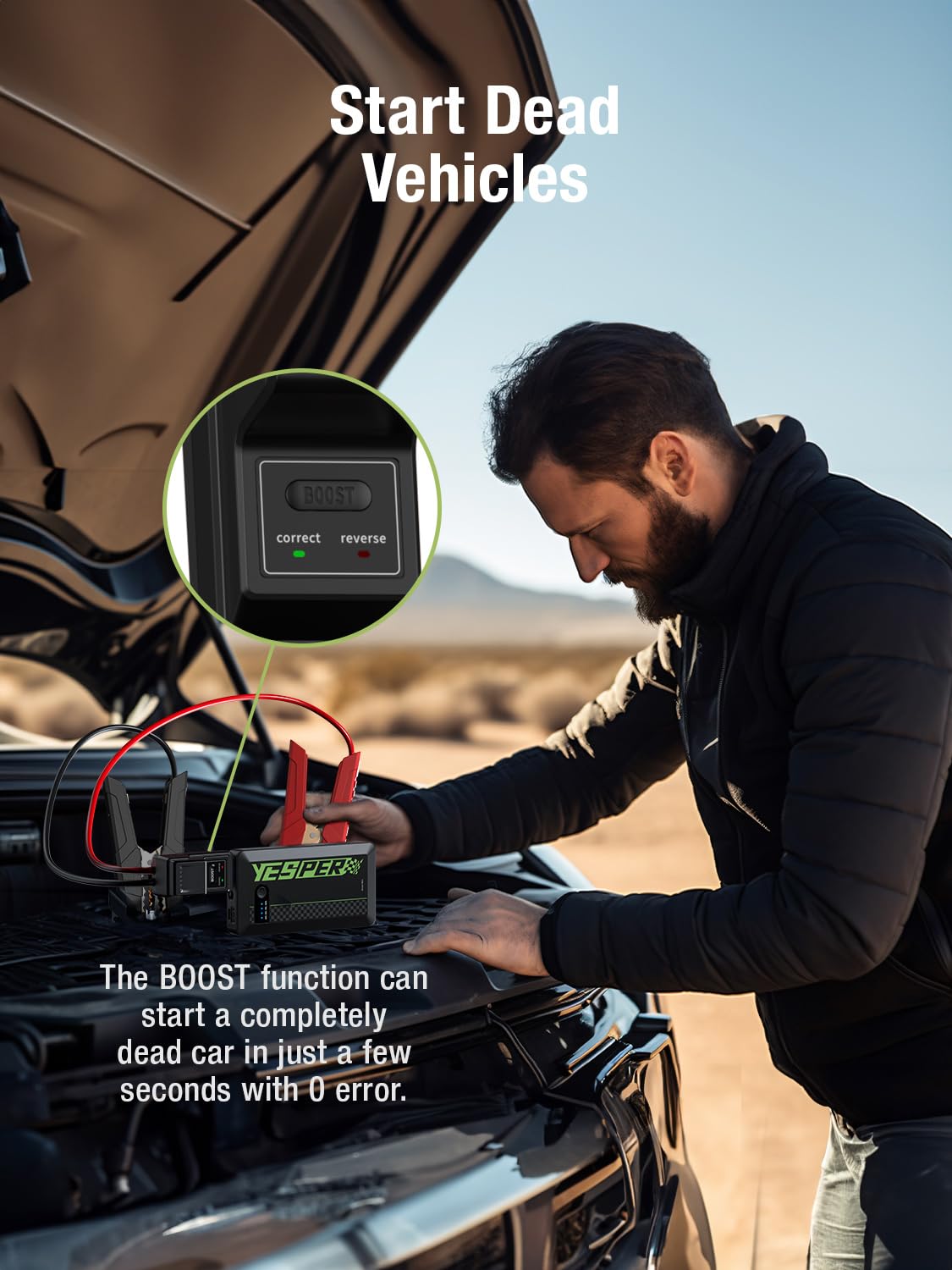 YESPER textured housing detail emphasizing durable lightweight construction