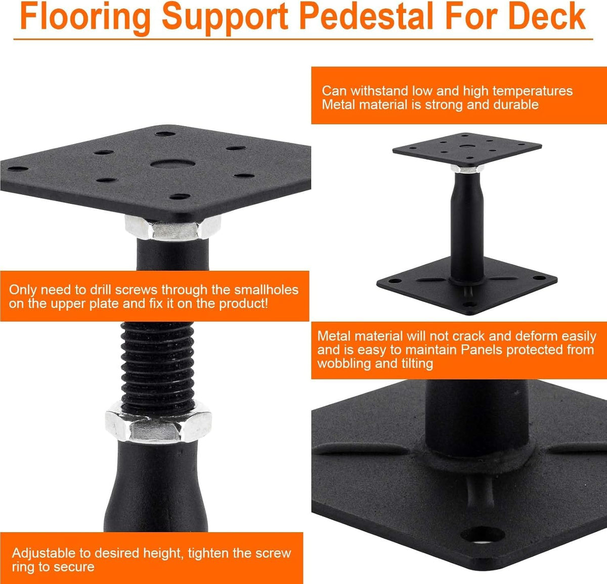 YEUQWJ base plate with positioning nut and set screw showing secure locking benefit