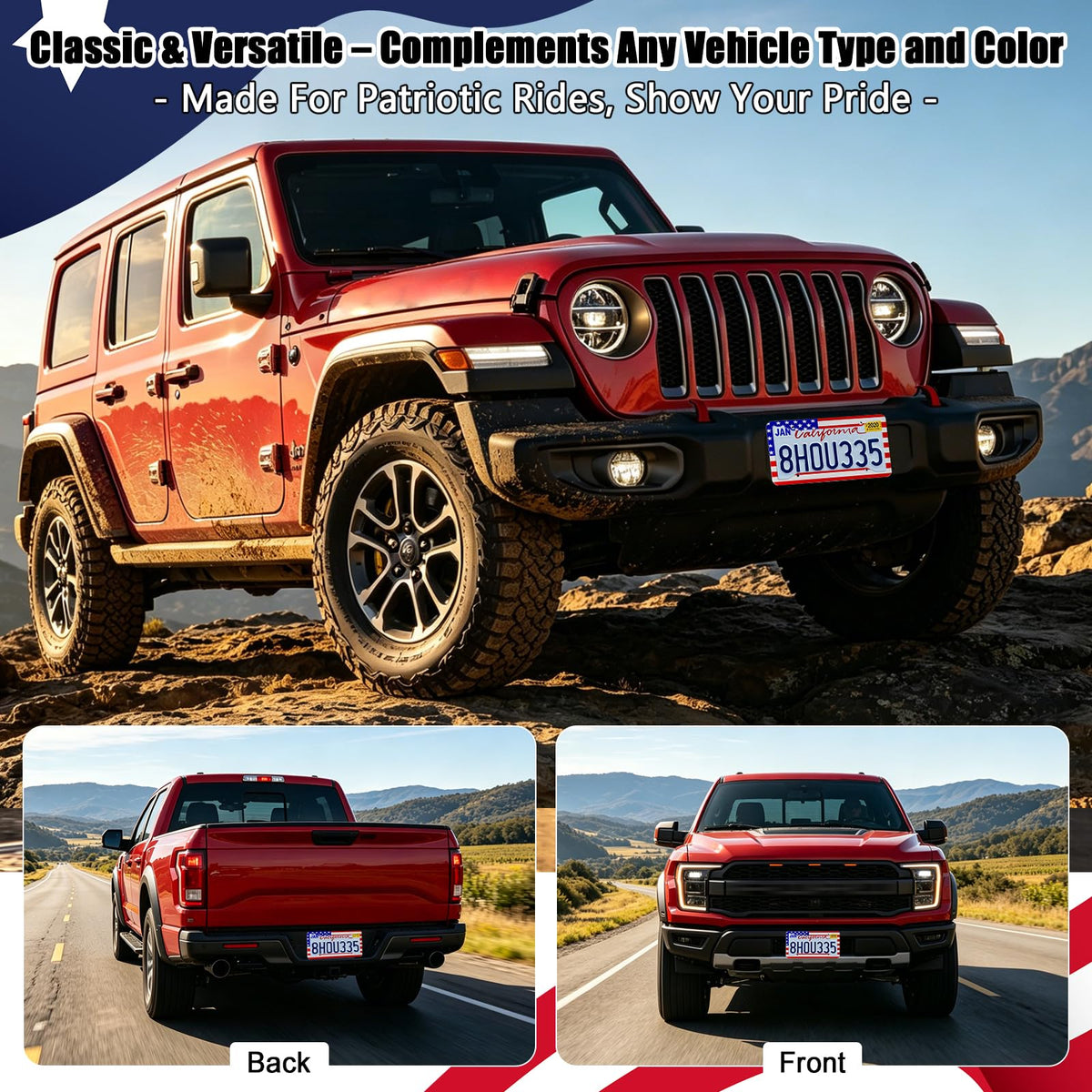 YEVEDUO full accessory kit laid out showing included hardware and patriotic extras