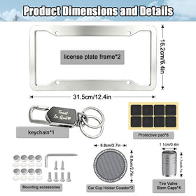YEVEDUO accessory set with valve caps keychain and cup mats for added value