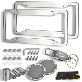 YEVEDUO front view frame on car showing polished look and secure fit