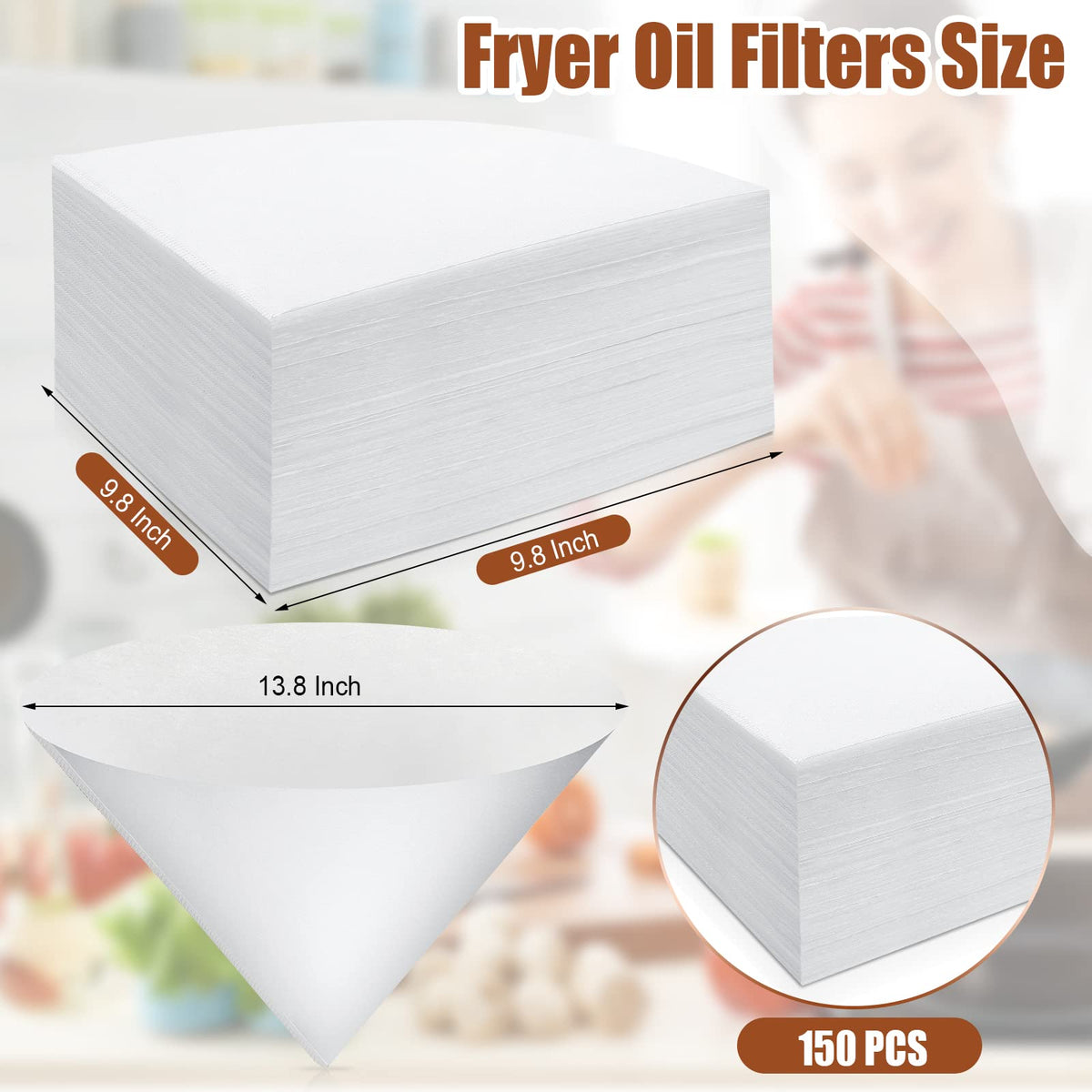 Yexiya filter laid flat showing approximate 10x10 inch size for fit clarity