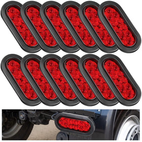 Yexiya front view of 6-inch oval tail light showing lens and shape for improved visibility