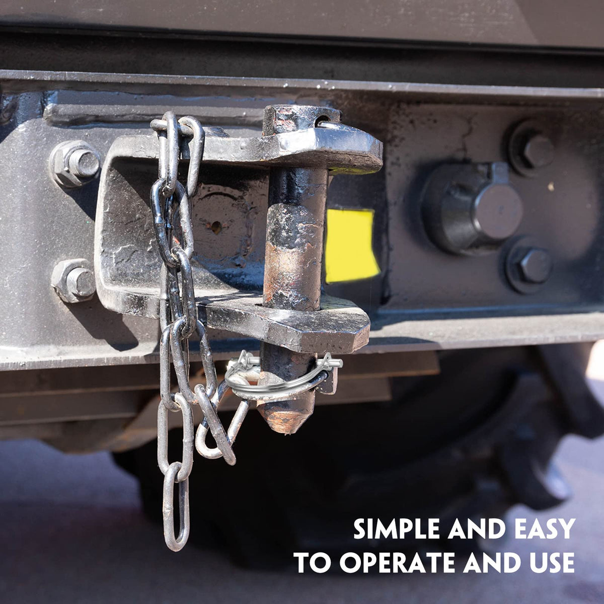 Yexiya pin installed in a trailer coupler showing reliable hitch security