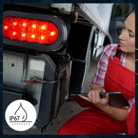 Yexiya oval tail light next to ruler showing compact 6-inch size for correct fitment