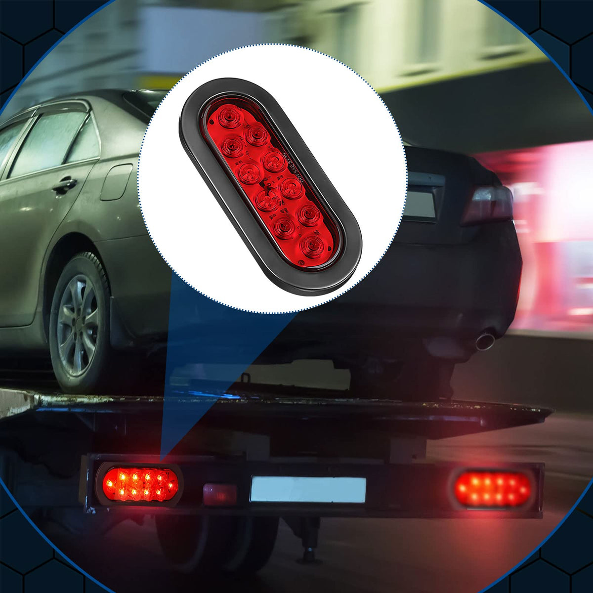 Yexiya submerged tail light proving IP67 waterproofing for reliable wet-weather use