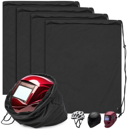 yeyeplum front pack showing four black helmet bags and neat packaging benefit protection