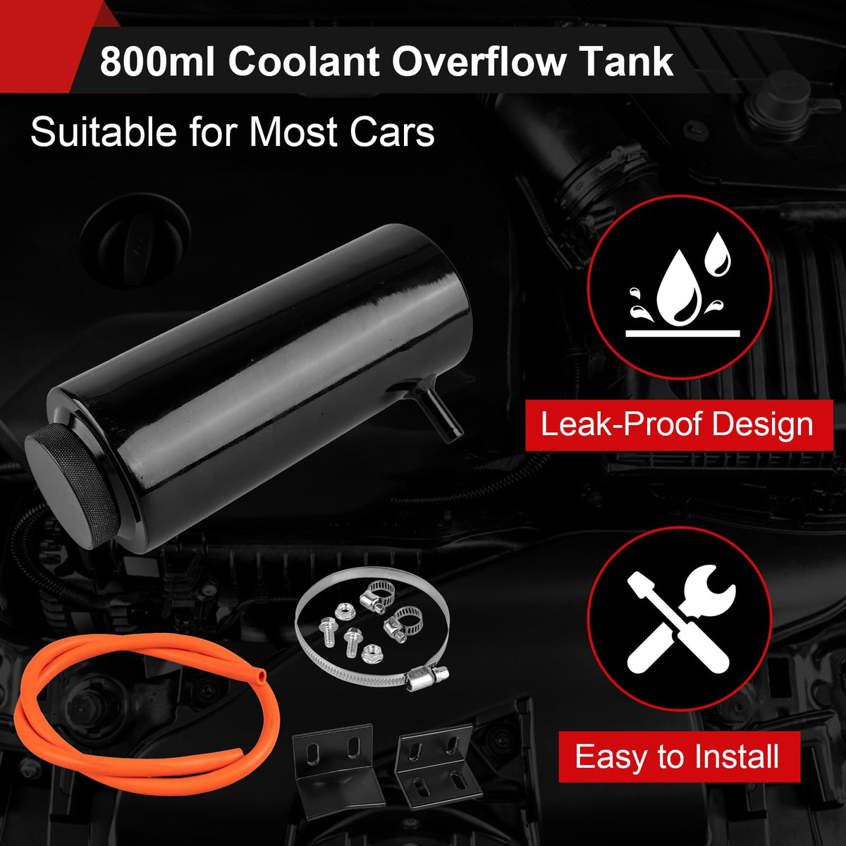 YEYETUO installed under hood demonstrating tidy coolant routing benefit