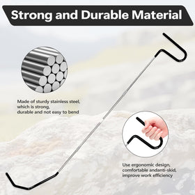 YEYINGZHUO rubber-covered handle close-up for improved grip and comfort