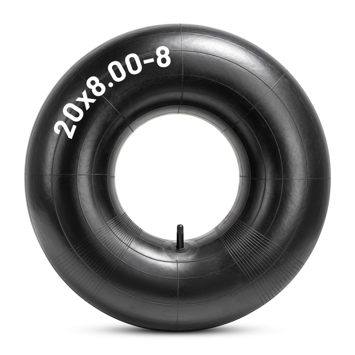 YeYouC front view of 20x8-8 inner tube showing packaging and part benefits