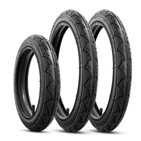 YeYouC front tire and tube packaging showing contents and fit benefits