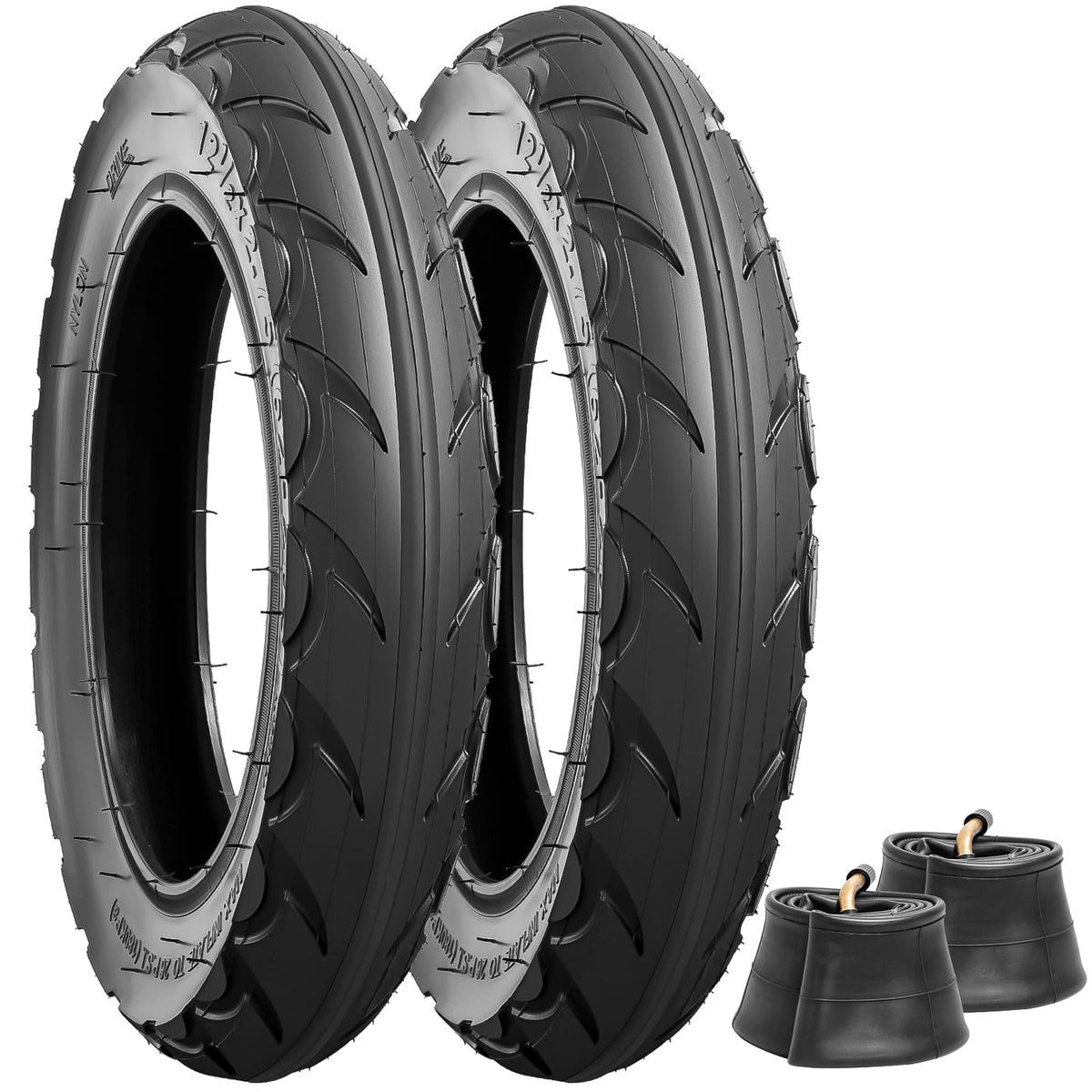 YeYouC front view of both 12.5x2.75 tires showing tread, durable grip benefit