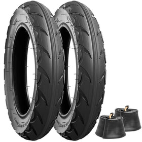 YeYouC front view of both 12.5x2.75 tires showing tread, durable grip benefit